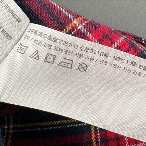 Hollister Women's Red & Navy Plaid Sleep Shorts XS Drawstring Bow Loungewear - Picture 6 of 8